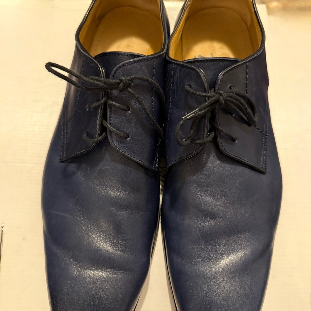 Saks Fifth Ave Navy Leather Men’ Shoes